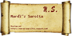 Maráz Sarolta névjegykártya
