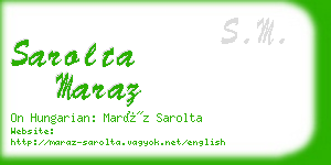 sarolta maraz business card